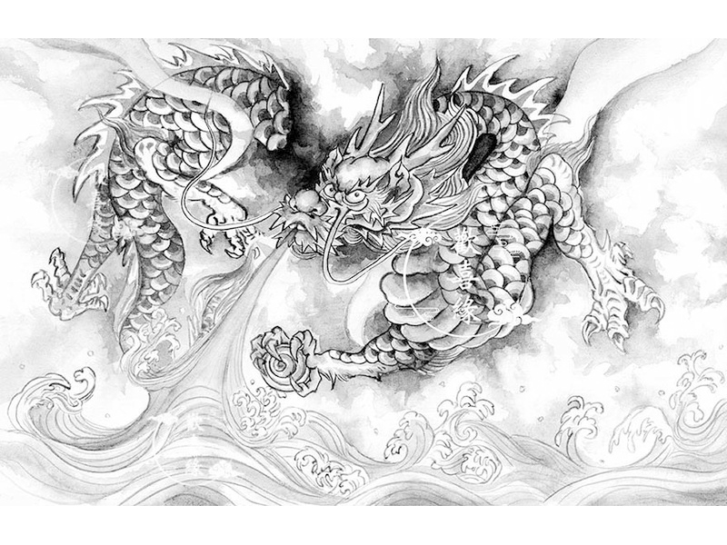 水墨龍圖