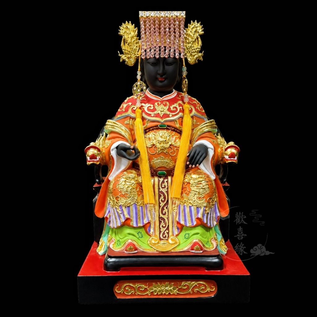 【歡喜緣佛具】黑面媽祖 天上聖母 媽祖 黑臉 神像 神尊 客製化神像 佛像 樹林實體店:圖片 2