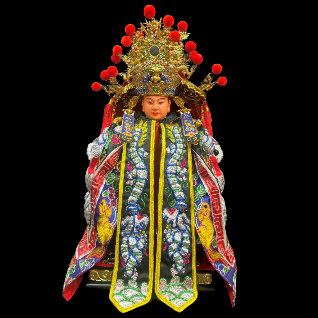 【樹林歡喜緣佛具】三角麟龍袍・黑底・銀龍|神尊佛像衣・帽|神像服飾配件・宮廟佛堂用品|神桌・後貼|神尊・佛像|樹林實體店:圖片 2