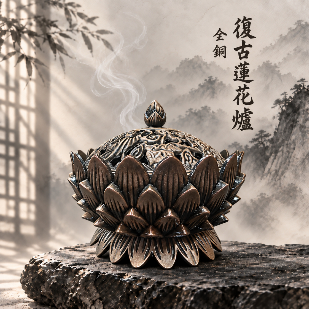 【樹林歡喜緣佛具】龍鳳三足爐・復古蓮花爐・淨爐|全銅盤香爐・淨爐|佛堂神桌供香|神明衣帽|樹林實體店|客製神像請先聊聊
