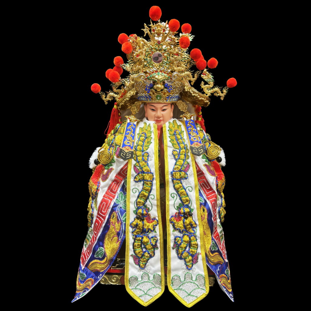 【樹林歡喜緣佛具】三角麟龍袍・白底・金龍|神尊佛像衣・帽|神像服飾配件・宮廟佛堂用品|神桌・後貼|神尊・佛像|樹林實體店:圖片 2
