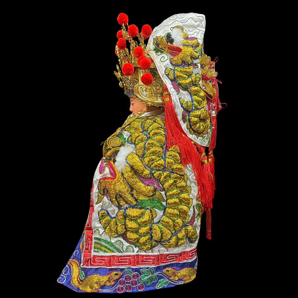 【樹林歡喜緣佛具】三角麟龍袍・白底・金龍|神尊佛像衣・帽|神像服飾配件・宮廟佛堂用品|神桌・後貼|神尊・佛像|樹林實體店:圖片 3