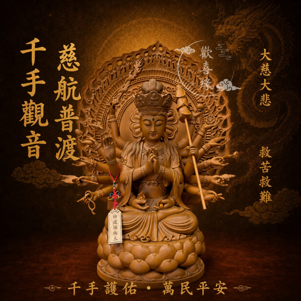 【歡喜緣佛具】千手觀音 (客製化商品 請先私訊聊聊) 神像 神尊 安金 客製化神像 佛像 佛 樹林實體店