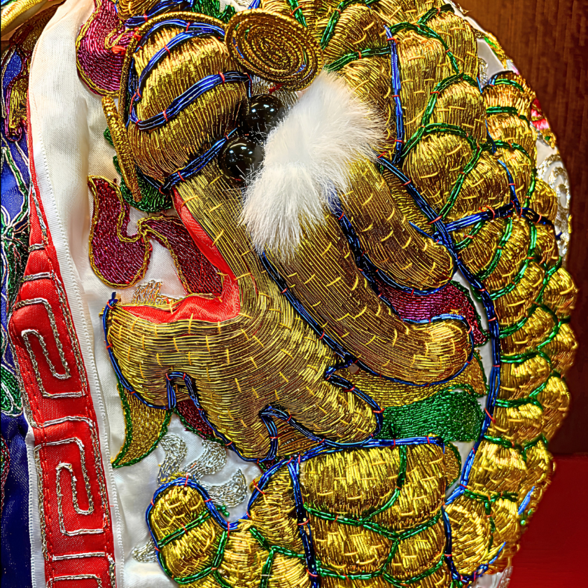 【樹林歡喜緣佛具】三角麟龍袍・白底・金龍|神尊佛像衣・帽|神像服飾配件・宮廟佛堂用品|神桌・後貼|神尊・佛像|樹林實體店:圖片 6