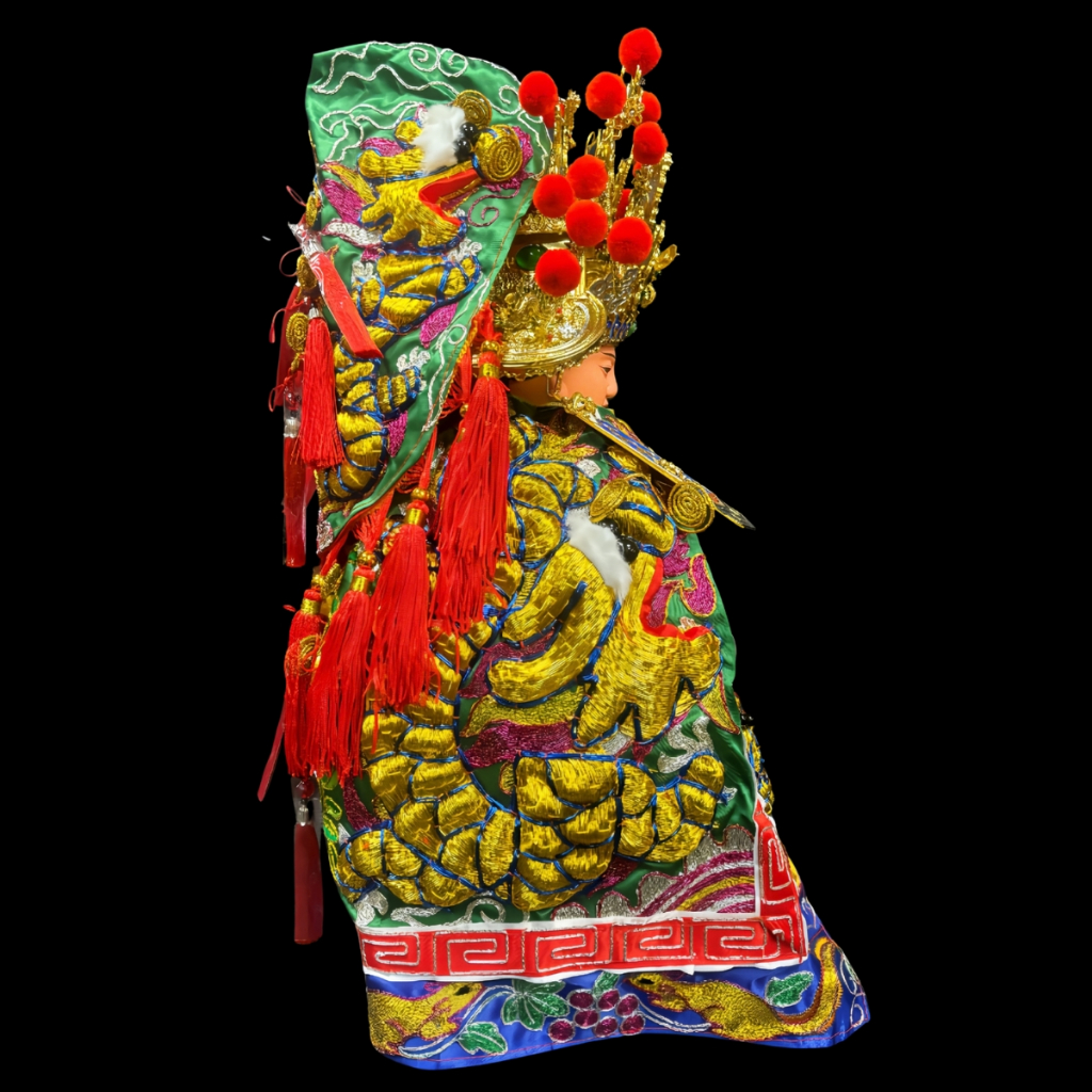 【樹林歡喜緣佛具】三角麟龍袍・綠底・金龍|神尊佛像衣・帽|神像服飾配件・宮廟佛堂用品|神桌・後貼|神尊・佛像|樹林實體店:圖片 3