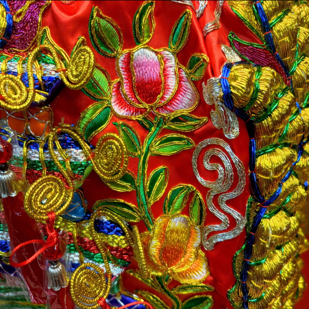 【樹林歡喜緣佛具】三角麟龍袍・紅底・金龍|神尊佛像衣・帽|神像服飾配件・宮廟佛堂用品|神桌・後貼|神尊・佛像|樹林實體店:圖片 6