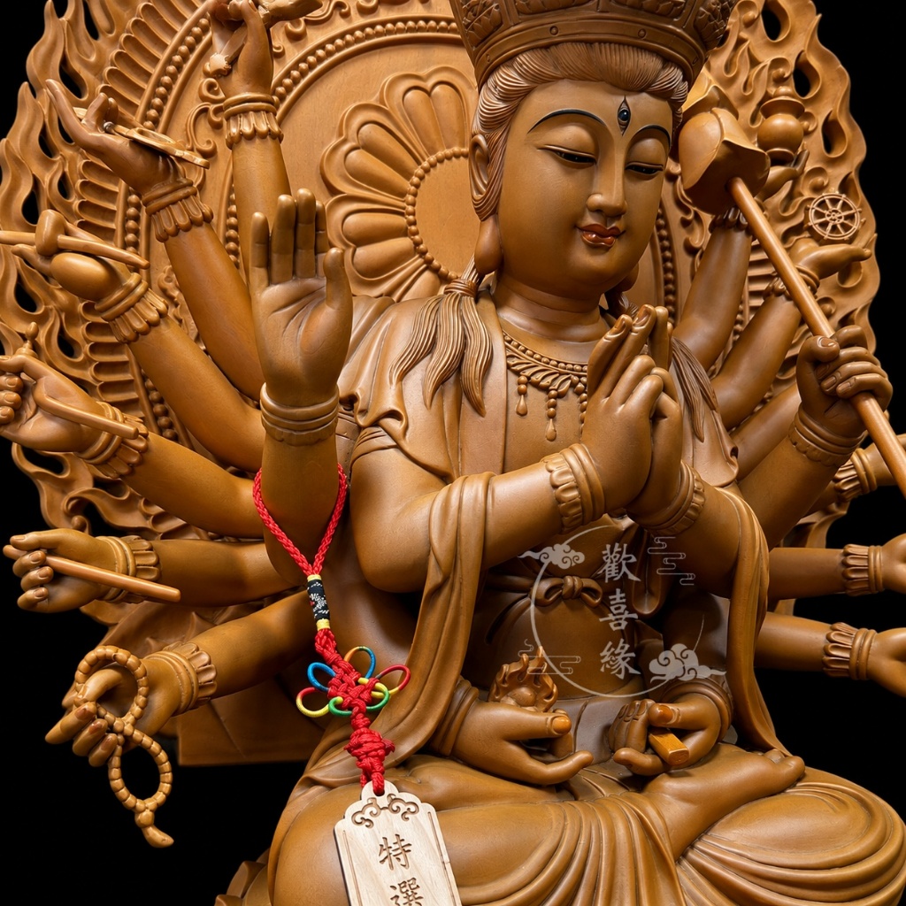 【歡喜緣佛具】千手觀音 (客製化商品 請先私訊聊聊) 神像 神尊 安金 客製化神像 佛像 佛 樹林實體店:圖片 6