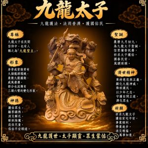 【歡喜緣佛具】尺六 九龍太子 九龍聖主 (客製化商品 請先私訊聊聊) 神像 神尊 安金 客製化神像 佛像 佛 樹林實體店