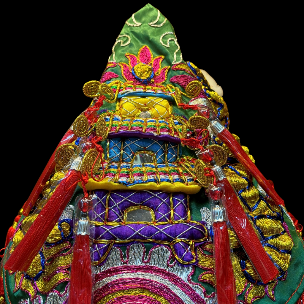 【樹林歡喜緣佛具】三角麟龍袍・綠底・金龍|神尊佛像衣・帽|神像服飾配件・宮廟佛堂用品|神桌・後貼|神尊・佛像|樹林實體店:圖片 5
