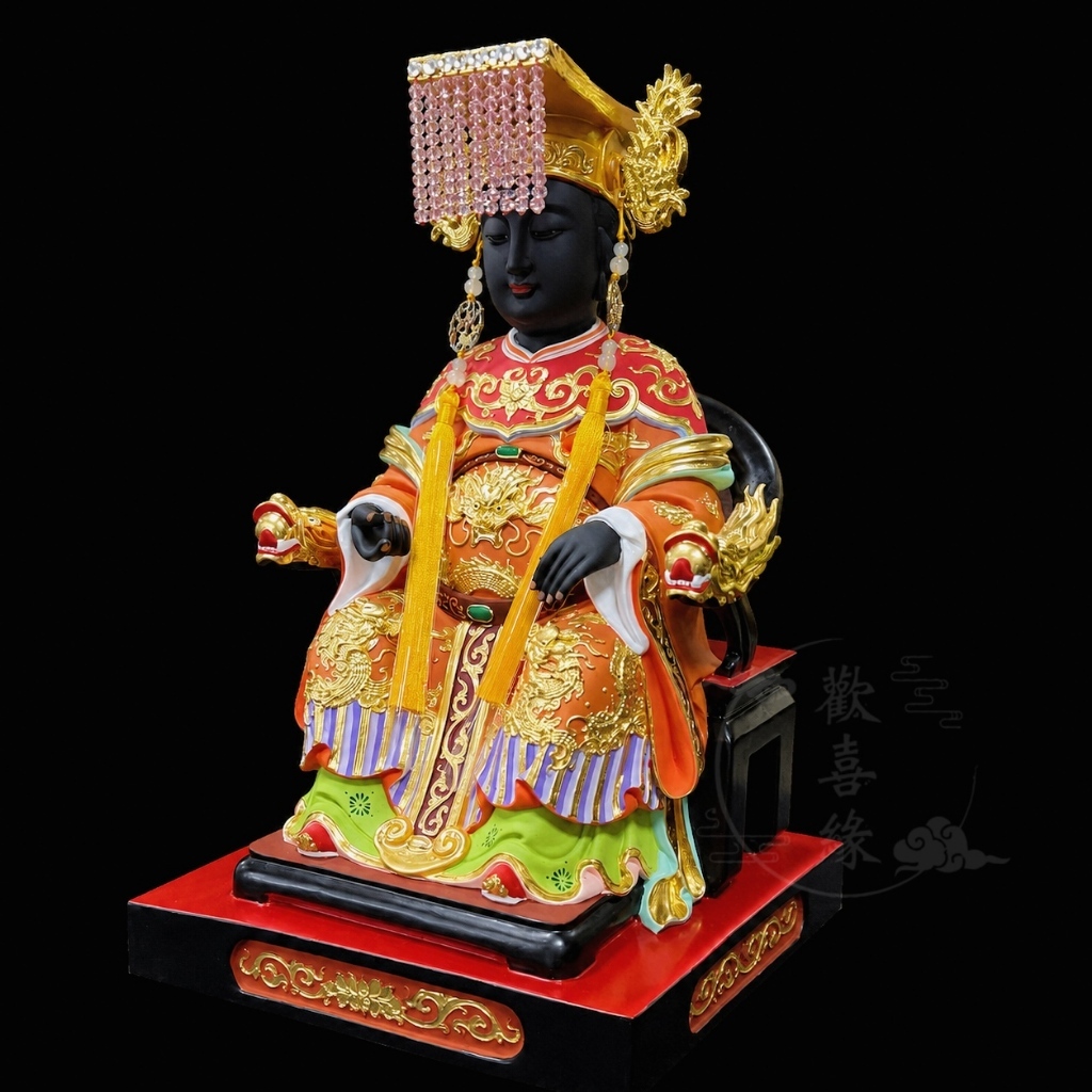 【歡喜緣佛具】黑面媽祖 天上聖母 媽祖 黑臉 神像 神尊 客製化神像 佛像 樹林實體店:圖片 3