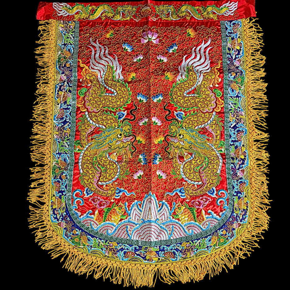 【樹林歡喜緣佛具】反潮繡 雙金龍 帥旗 |宮廟帥旗|神明令旗・刺繡帥旗|遶境進香・神桌佛堂用品|客製請先聊聊|樹林實體店:圖片 2