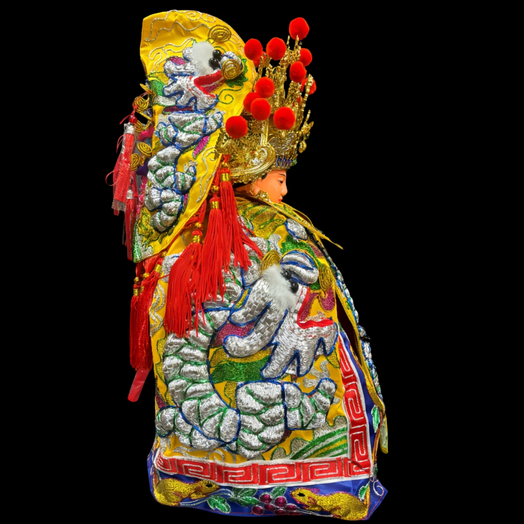 【樹林歡喜緣佛具】三角麟龍袍・黃底・銀龍|神尊佛像衣・帽|神像服飾配件・宮廟佛堂用品|神桌・後貼|神尊・佛像|樹林實體店:圖片 3