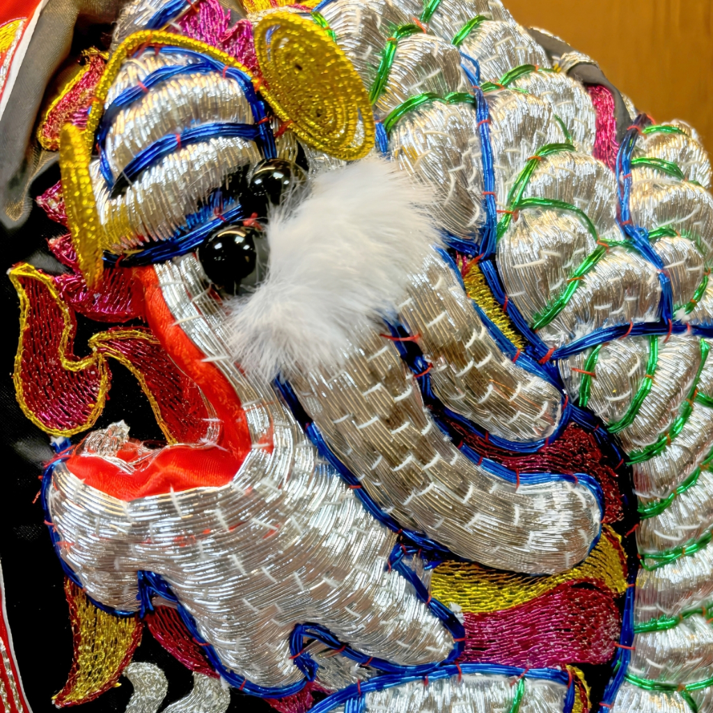 【樹林歡喜緣佛具】三角麟龍袍・黑底・銀龍|神尊佛像衣・帽|神像服飾配件・宮廟佛堂用品|神桌・後貼|神尊・佛像|樹林實體店:圖片 7