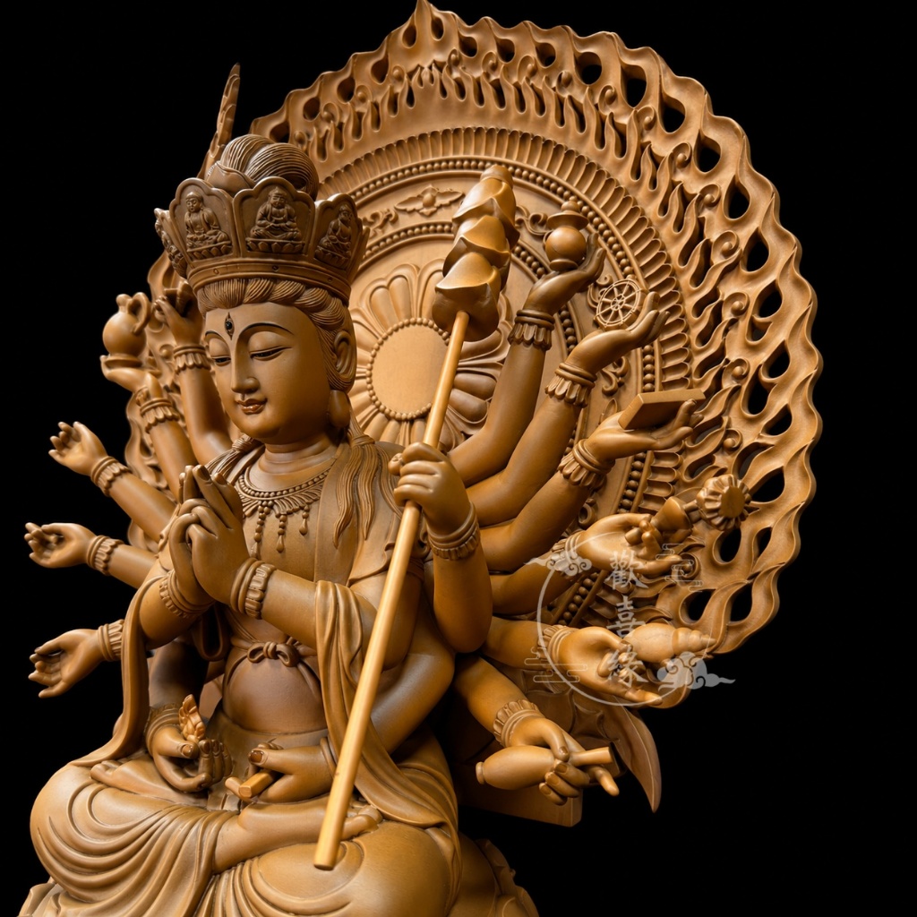 【歡喜緣佛具】千手觀音 (客製化商品 請先私訊聊聊) 神像 神尊 安金 客製化神像 佛像 佛 樹林實體店:圖片 5