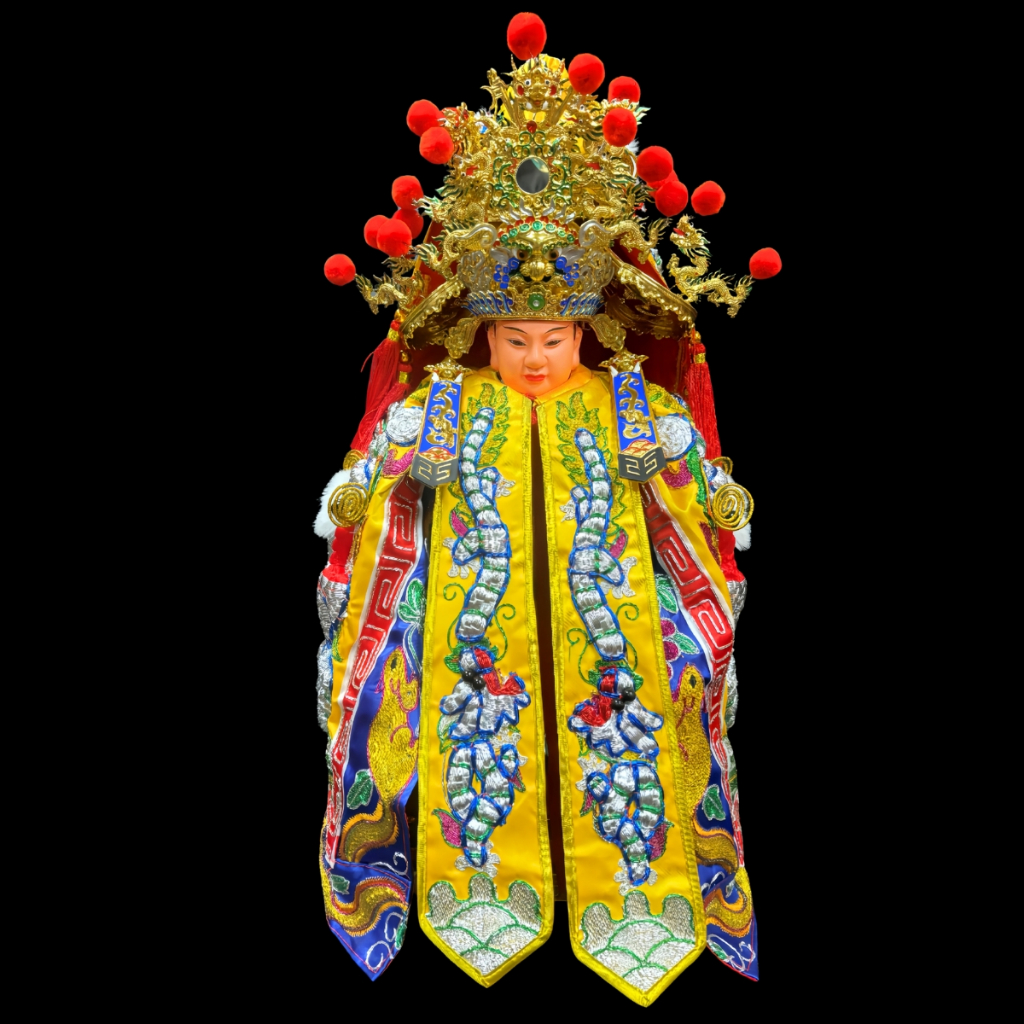 【樹林歡喜緣佛具】三角麟龍袍・黃底・銀龍|神尊佛像衣・帽|神像服飾配件・宮廟佛堂用品|神桌・後貼|神尊・佛像|樹林實體店:圖片 2