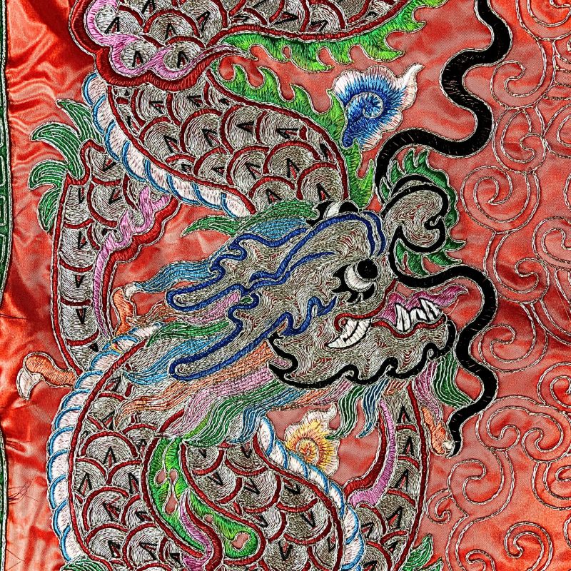【樹林歡喜緣佛具】反潮繡 雙銀龍 帥旗 |宮廟帥旗|神明令旗・刺繡帥旗|遶境進香・神桌佛堂用品|客製請先聊聊|樹林實體店:圖片 3