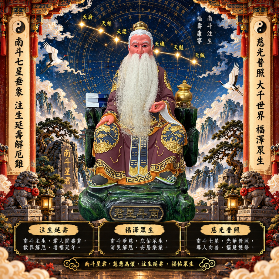 【歡喜緣佛具】南斗星君 (客製化商品 請先私訊聊聊) 神像 神尊 安金 客製化神像 佛像 佛 樹林實體店