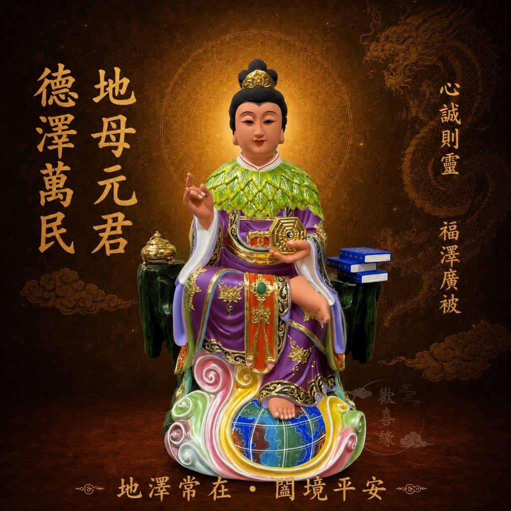 【歡喜緣佛具】地母娘娘 地母至尊 虛空地母 佛 佛像 神像 神尊訂製 客製化神像