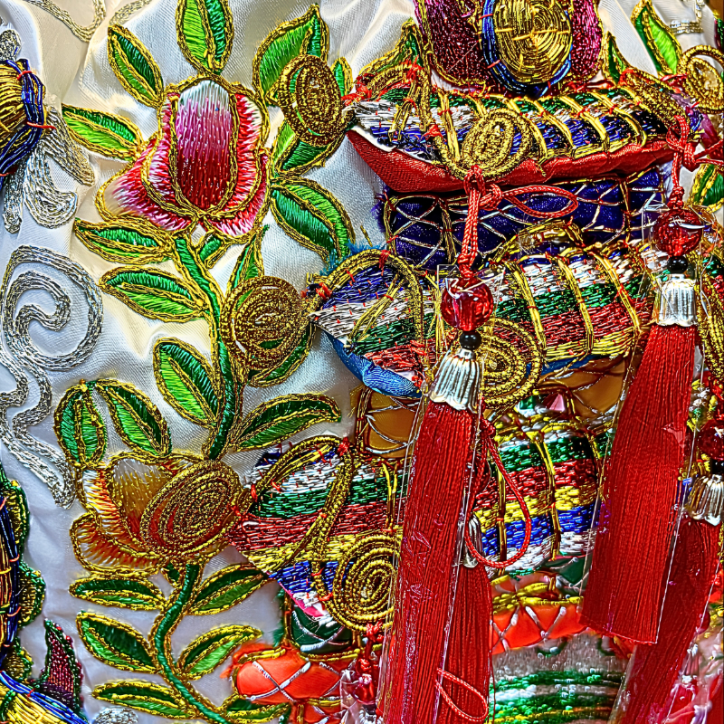 【樹林歡喜緣佛具】三角麟龍袍・白底・金龍|神尊佛像衣・帽|神像服飾配件・宮廟佛堂用品|神桌・後貼|神尊・佛像|樹林實體店:圖片 5