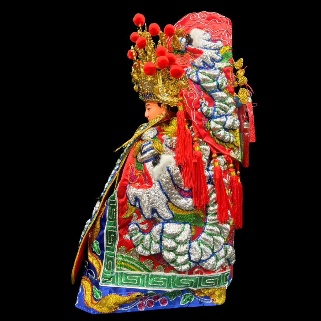 【樹林歡喜緣佛具】三角麟龍袍・紅底・銀龍|神尊佛像衣・帽|神像服飾配件・宮廟佛堂用品|神桌・後貼|神尊・佛像|樹林實體店:圖片 4