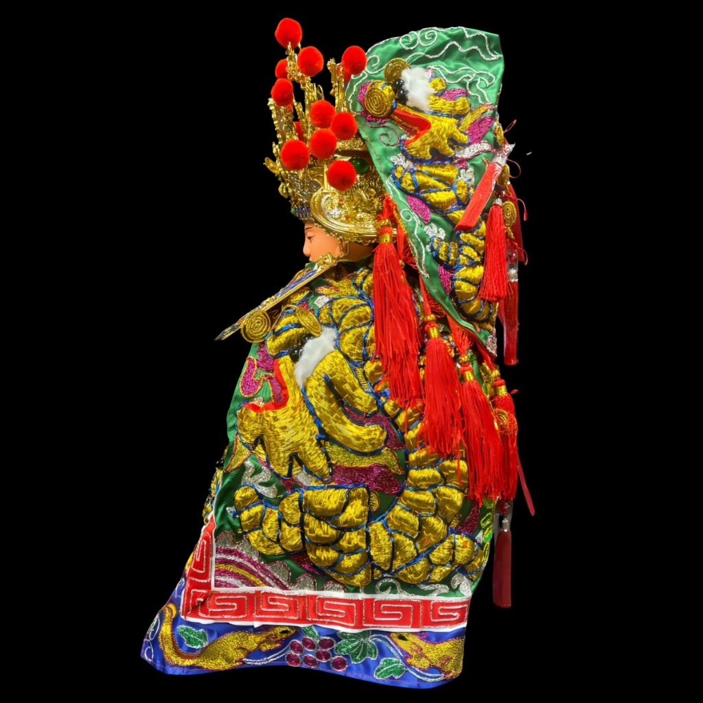 【樹林歡喜緣佛具】三角麟龍袍・綠底・金龍|神尊佛像衣・帽|神像服飾配件・宮廟佛堂用品|神桌・後貼|神尊・佛像|樹林實體店:圖片 4